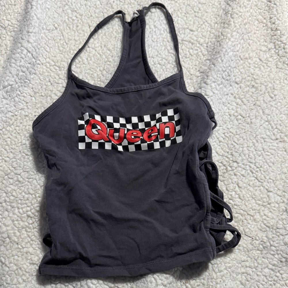 Streetwear Society Black 'Queen' Graphic Tank Top